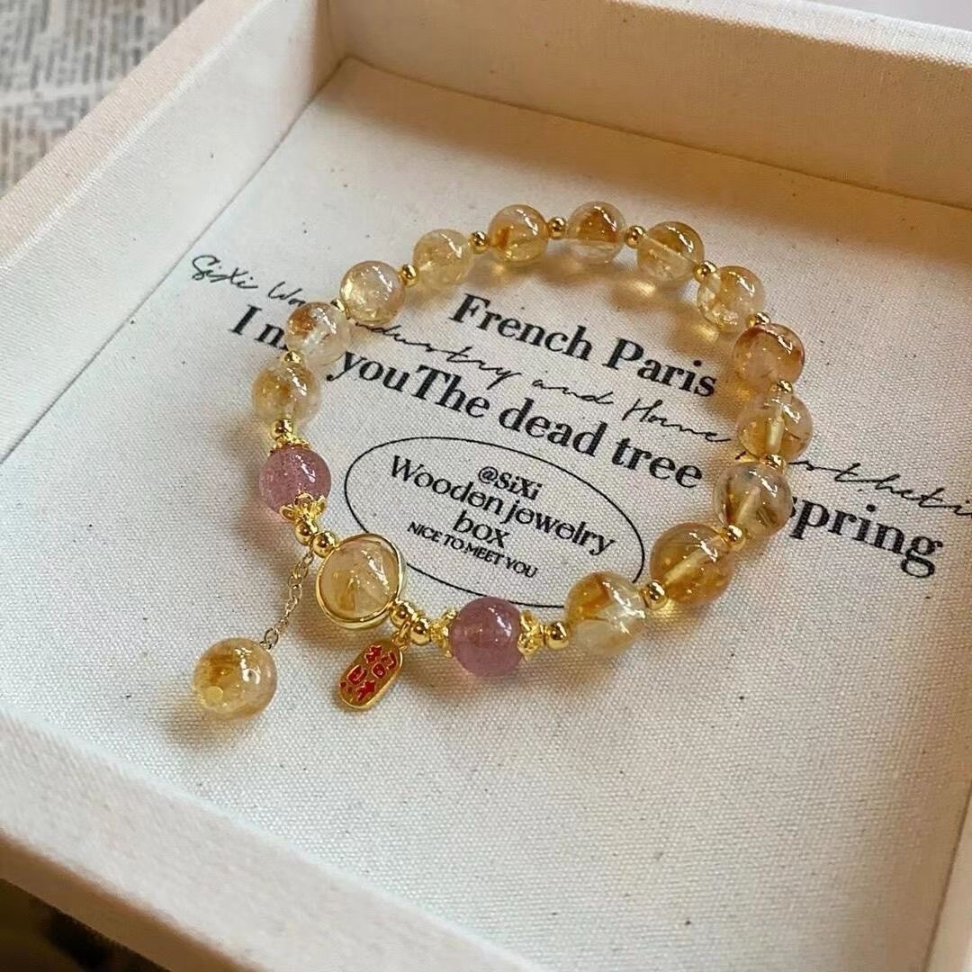 Natural Stone Beaded Mixed Stitching Bracelet
