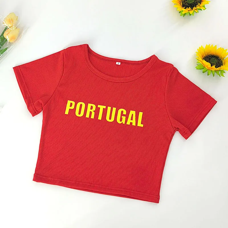 Short Slim-fit Letters T-shirt Navel Clothing Street - Nz6037