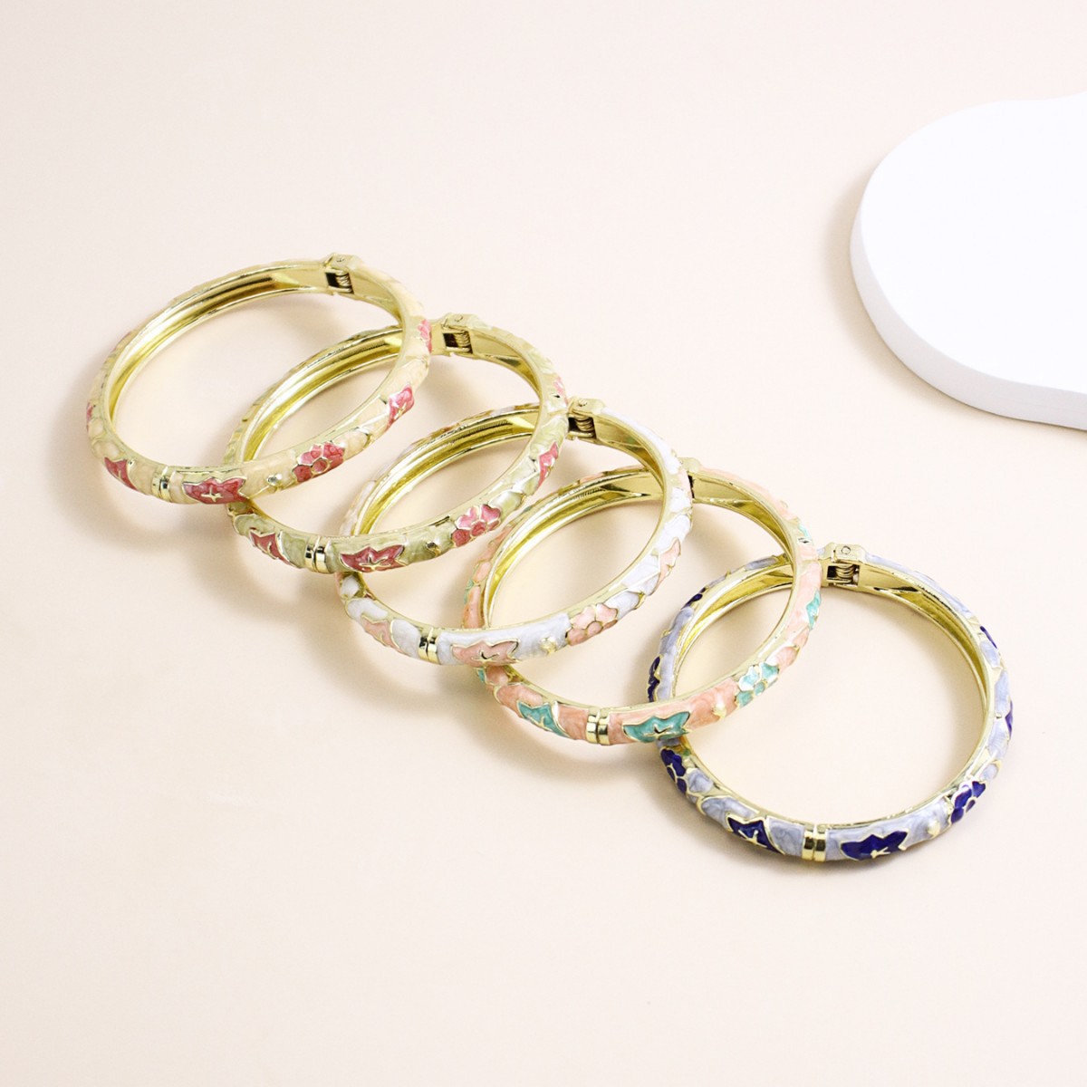 Enamel Floral Bracelet For Women - Image 1