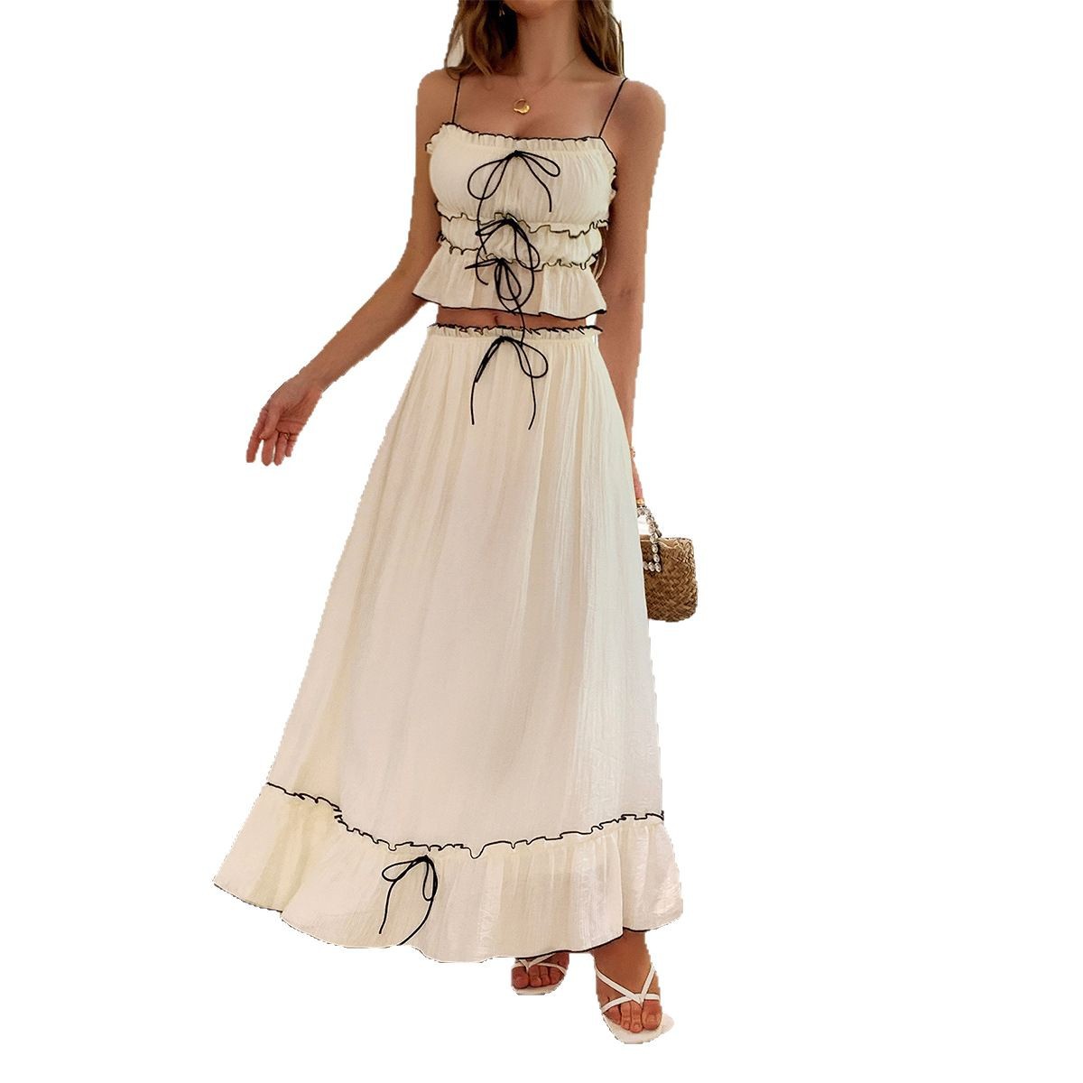 Vacation Leisure Women's Summer Strap Skirt