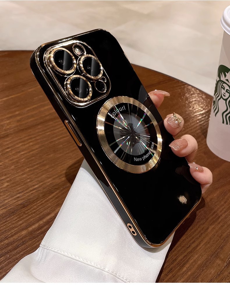 Electroplated 6D Phone Case Magnetic Magnifying Glass Protective Cover - Image 9