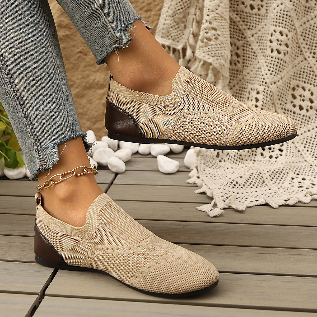 Fly knit Shoes Flat-Soled Breathable Casual 17 4c10d53c 30bb 46e3 bd6c 36d353f362ed
