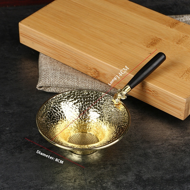 Fish Tea Strainer Gold