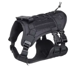 Pet Harness Dog Tactical Chest And Back - Black - View 1