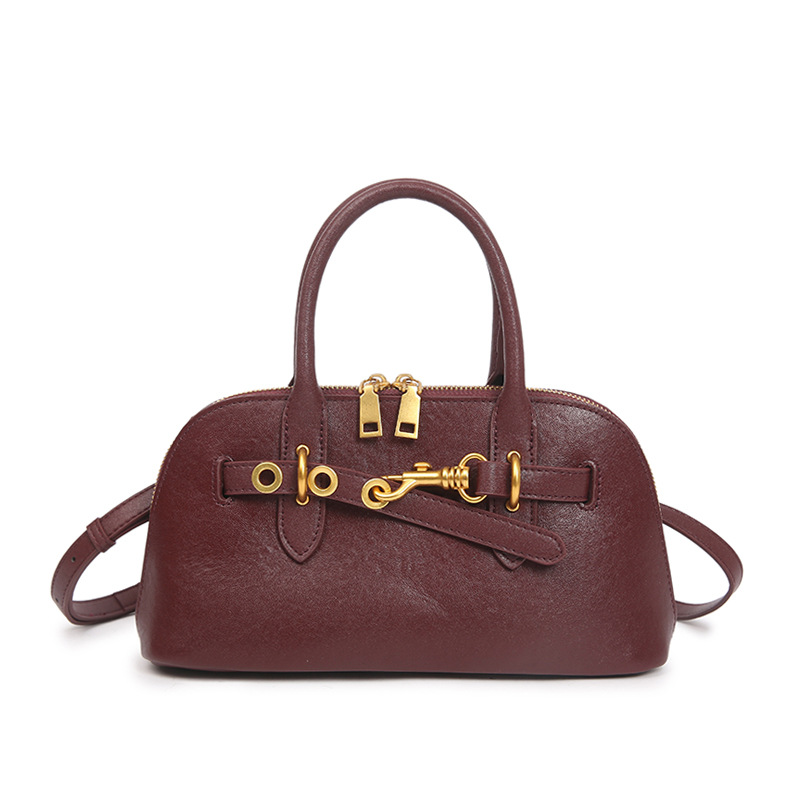 Cowhide One-Shoulder Crossbody Bag