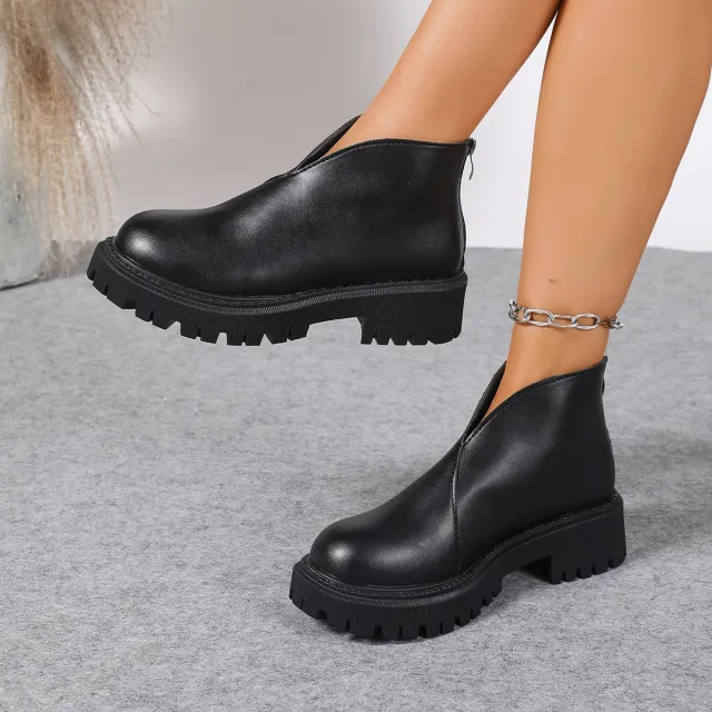 Arrival Women's Plus size Chunky heeled High heeled Ankle Boots Black - Shop at LoveMi