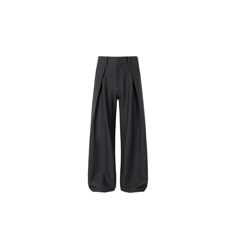 American-style Three-dimensional H-line Pleated Dress Trousers For Men
