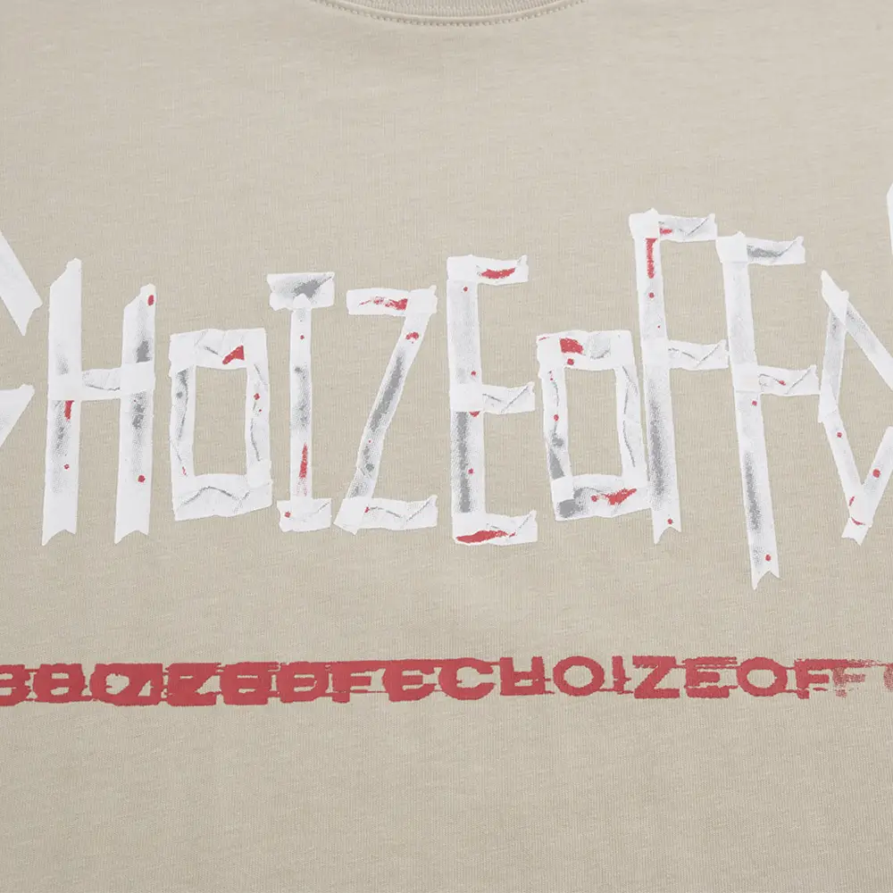 Graffiti Letter Print Short-sleeve Casual Pure Cotton