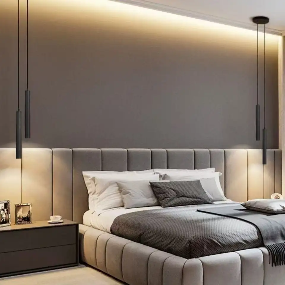 Suspended Linear Spotlight Long Cylindrical Pendant LED