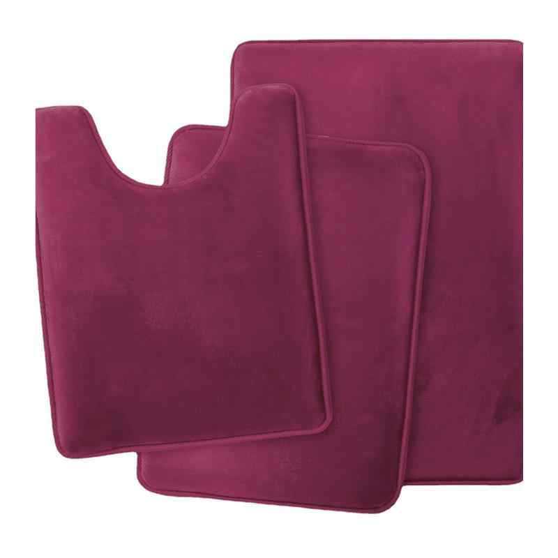 Non-slip Coral Fleece Bathroom Set Toilet Mat And Bathroom Floor Mat For Home Use