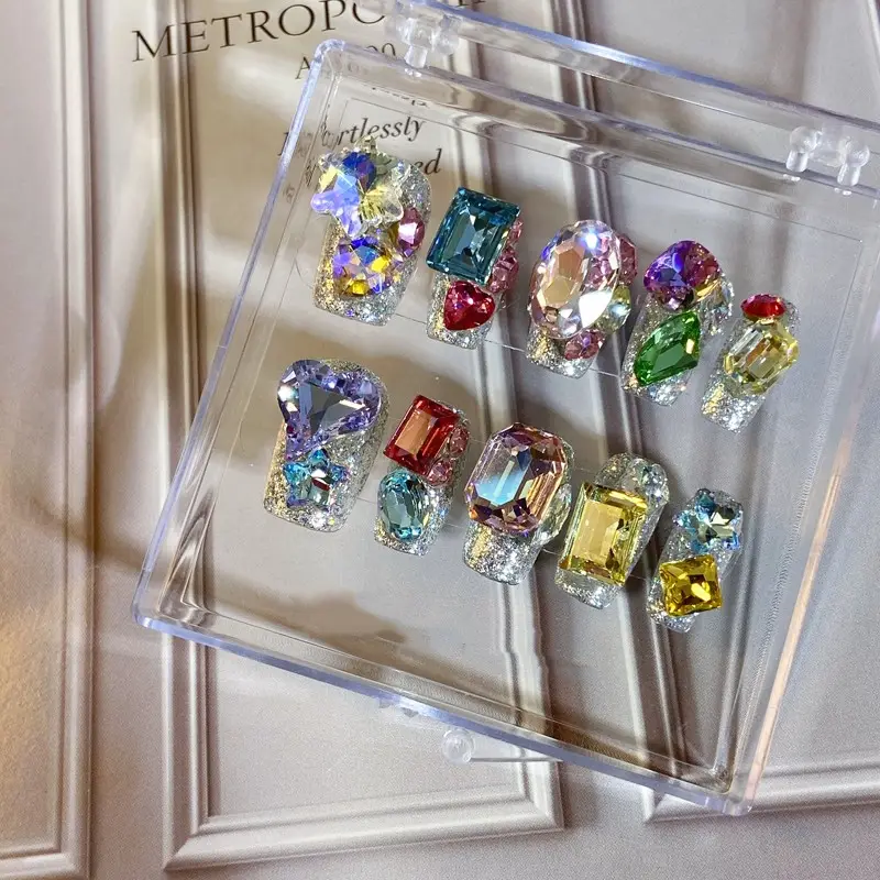 Family Portrait Gem Box Wear Nail Handmade