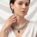 Minimalist And Exquisite Zircon Necklace And Earring Set view 7