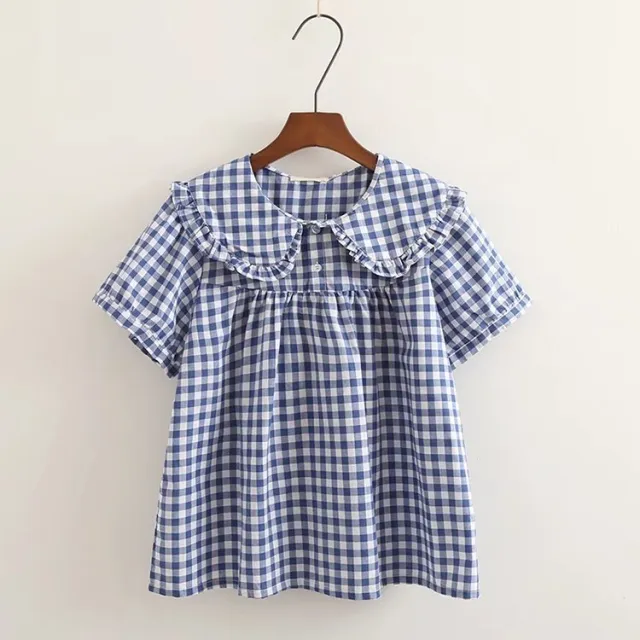 Sweet Cute Princess Style Doll Collar Ruffled Long Sleeve Shirt Red - Shop at LoveMi