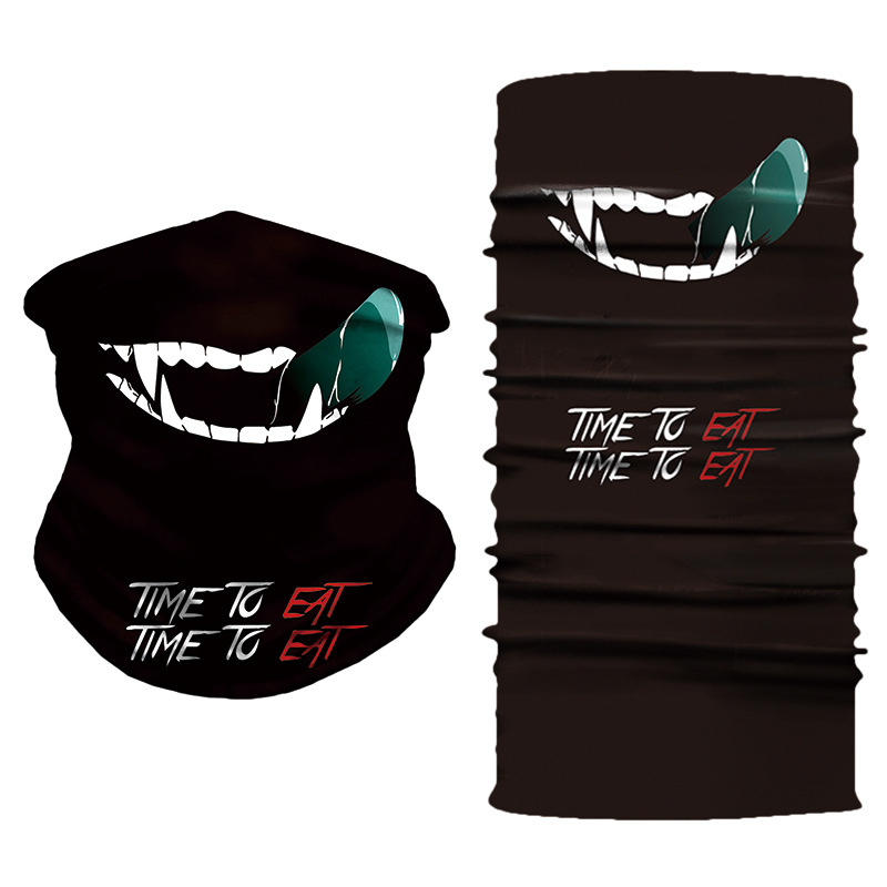 High Quality Digital Printing Multifunctional Towel Skull Sunscreen Cycling Mask Scarf
