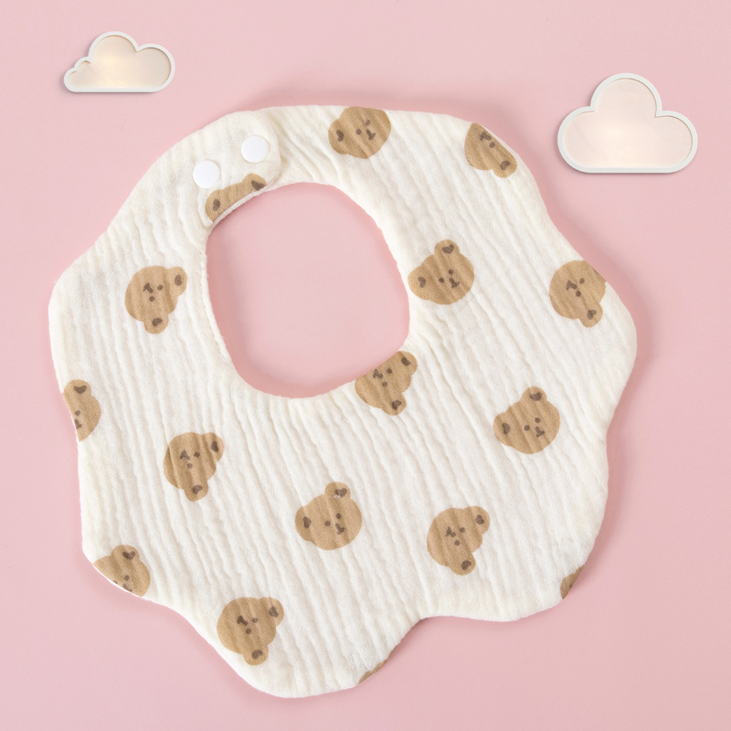Baby Bibs Class A Bibs Pure Cotton Fabric Flower Petals