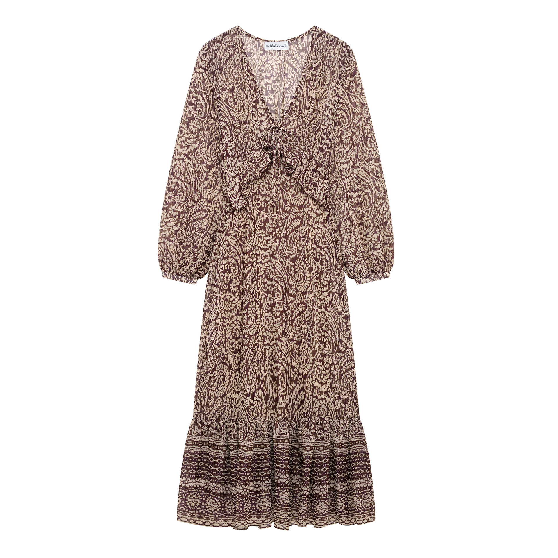 Women's Fashion French Retro Printing Dress Picture Color L - Shop at LoveMi