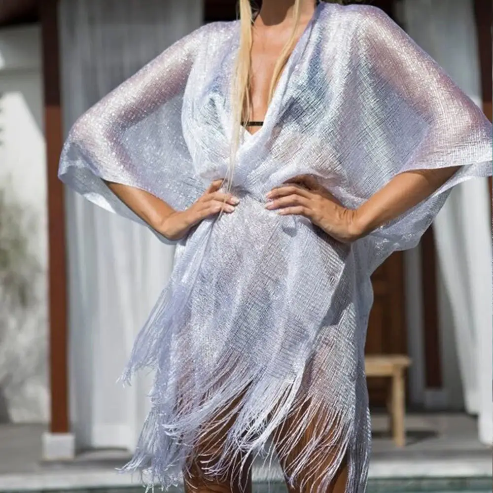Mesh Gold Silver And Silk Beach Transparent