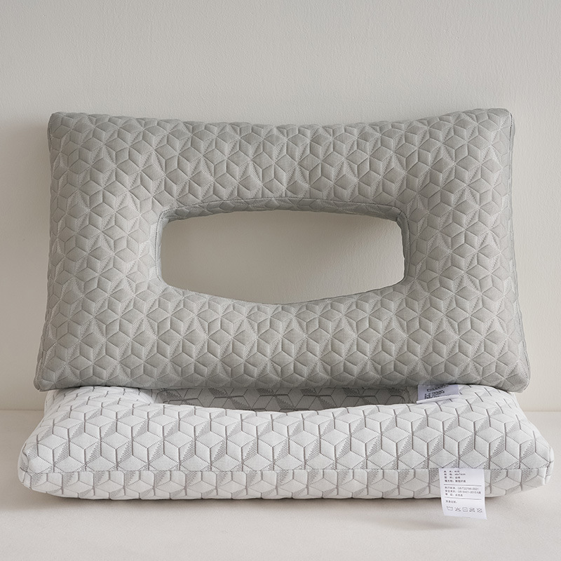 Knitted Side Sleeping Hollowed Out Ear Protecting Pillow