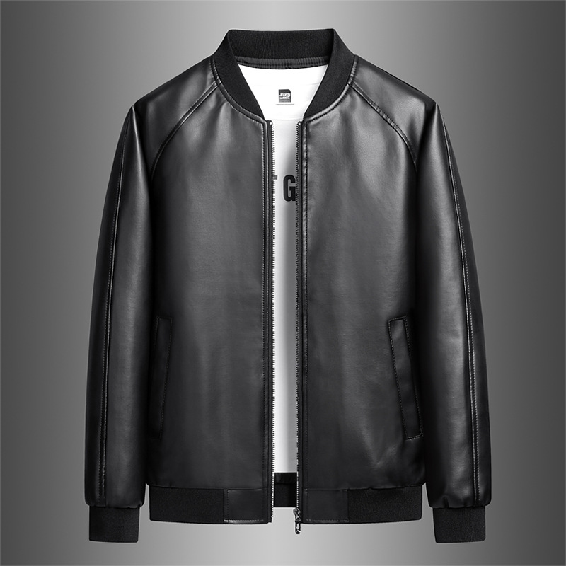 Men's Slim Fit Trendy Handsome Washed Leather Jacket