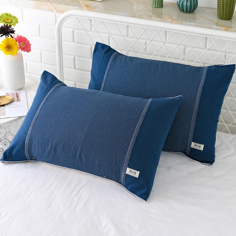 Pure Cotton Jacquard Pillowcase Three-Layer Gauze Single-Person Pillow Cover