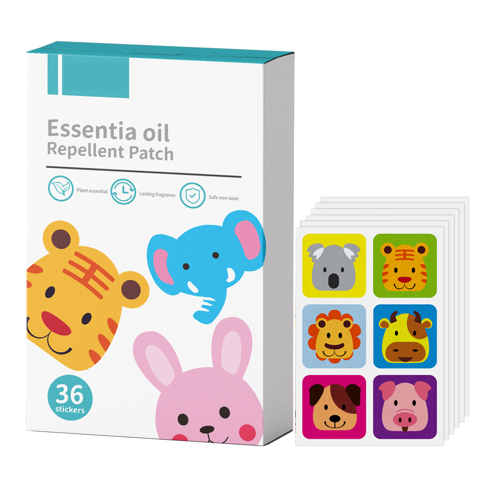36 Patches Baby Plant Essential Oil Patches Non-woven Fabric Scented Mosquito-repellent Patches