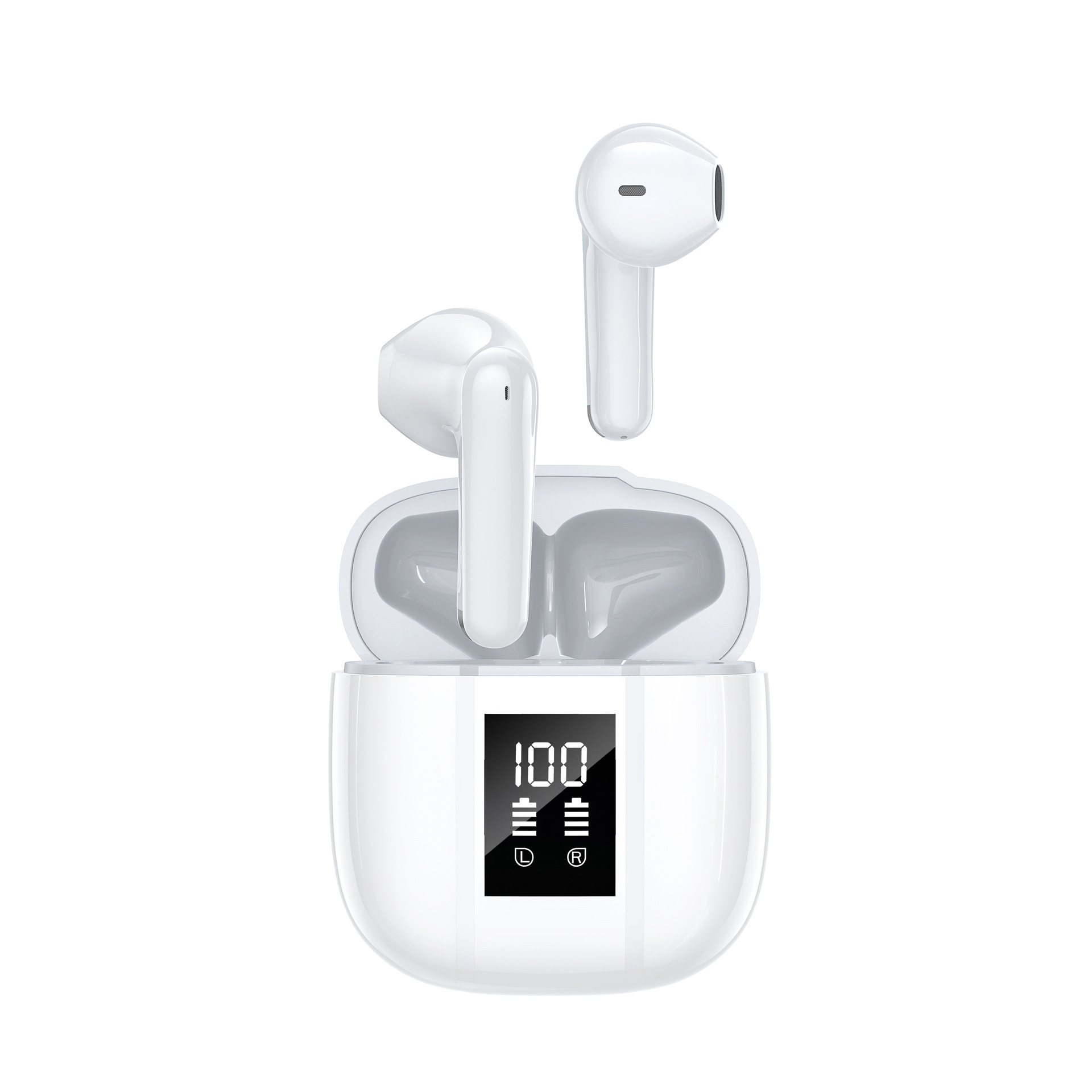 Wireless Bluetooth Earphones With Battery Level Display