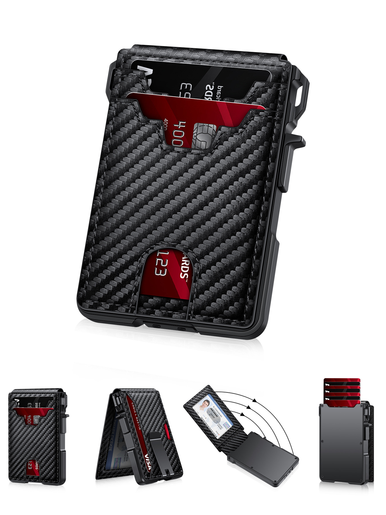 Fashionable Bi-fold RFID Wallet With Quick-pop Card Extraction Feature - Image 2