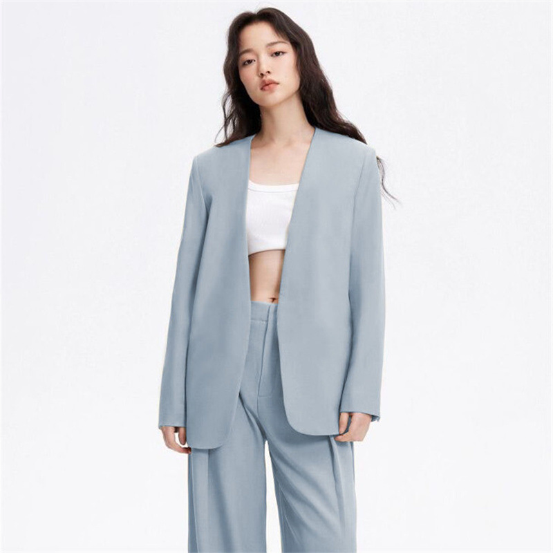 Casual Blazer And Wide-leg Pants Two-piece Set 2