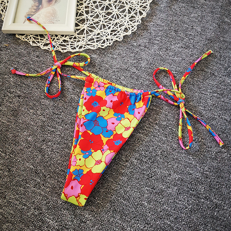 Title 12, Damen Bikini mit Blumenmuster und Kordelzug, de...