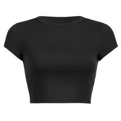 European And American DIY Summer Y2g Short-sleeved Women's T-shirt - Black - View 1