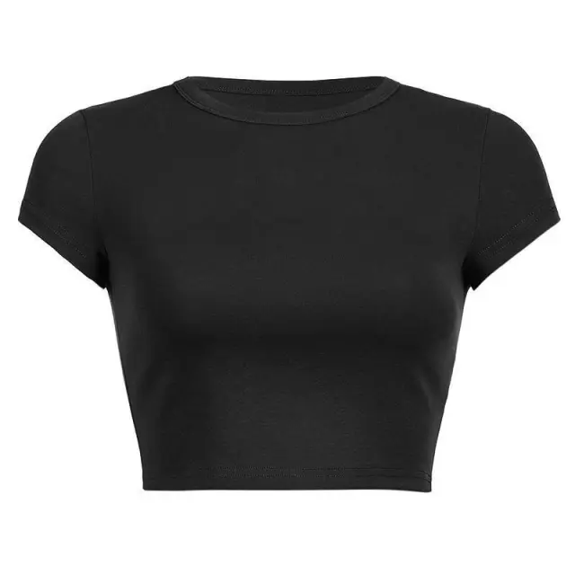 European And American DIY Summer Y2g Short sleeved Women's T shirt Black - Shop at LoveMi