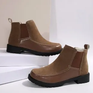 Platform Ankle Boots Short Martin Boots For Women Brown - Shop at LoveMi