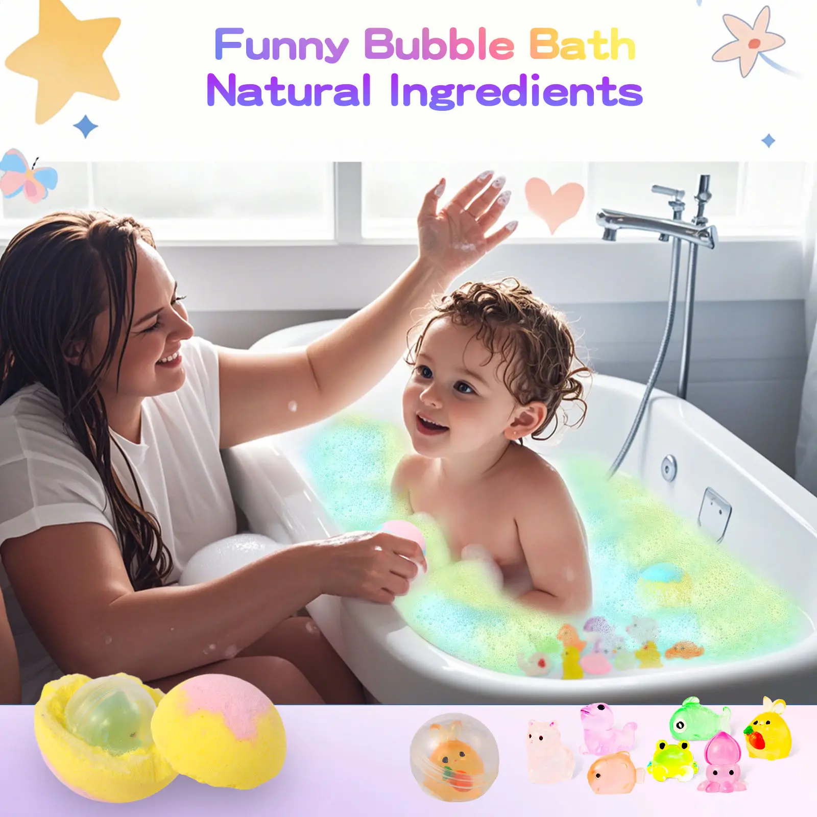Glow-in-the-Dark Doll-Shaped Bath Bombs - Kids Time