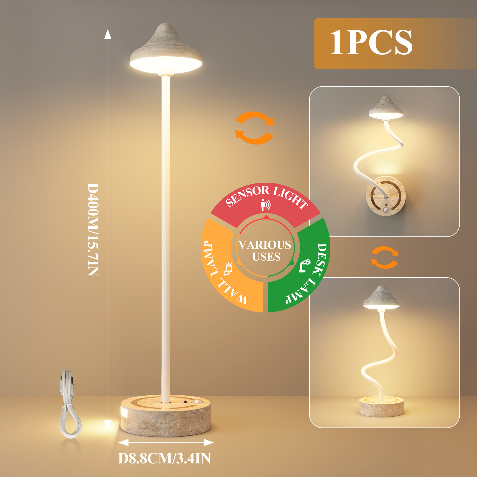 Battery-Powered Table Lamp, picture 5 of 5