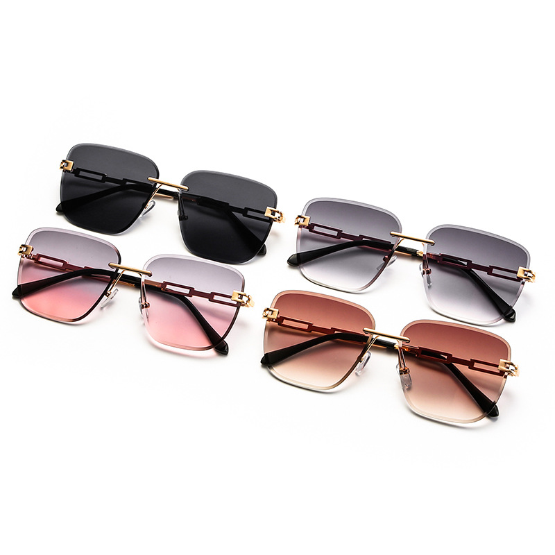 Fashion Frameless Trimming Square Sunglasses - Image 5