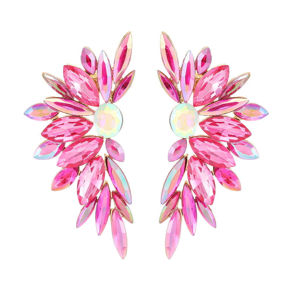 Fashionable Rhinestone Alloy Large Earrings