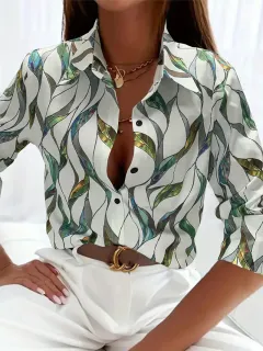Women's Long-sleeved Blouse Sexy Fashion - 13 Style-3Xl - View 1