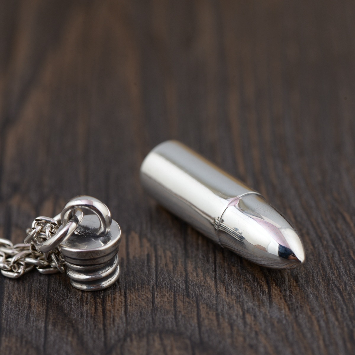 S925 Silver Vintage Craft Silver Necklace Pendant Bullet Niche For A Statue Of The Buddha Pendant