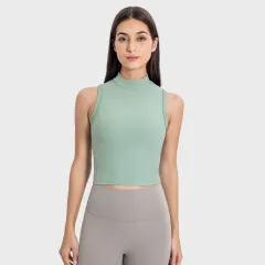 Fashion Fitness Sleeveless Sports Vest Women - Mint - View 1