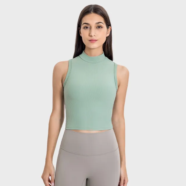 Fashion Fitness Sleeveless Sports Vest Women Mint - Shop at LoveMi