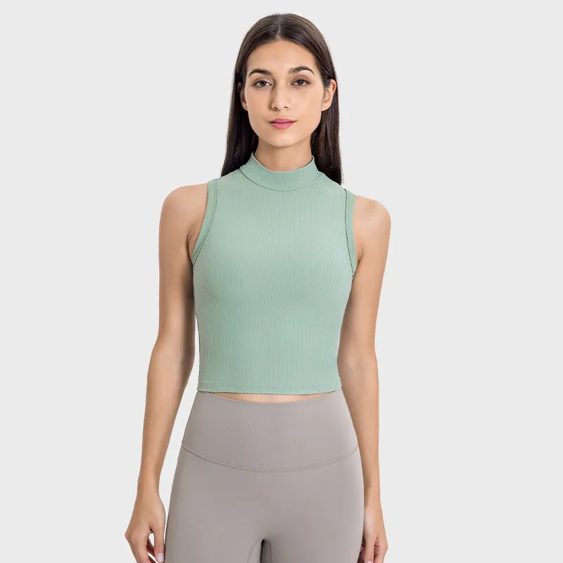 Fashion Fitness Sleeveless Sports Vest Women - Mint
