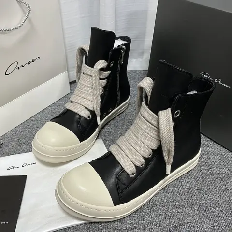 High-top Leather Shoes Men's Sneakers Sports Casual Women's Short