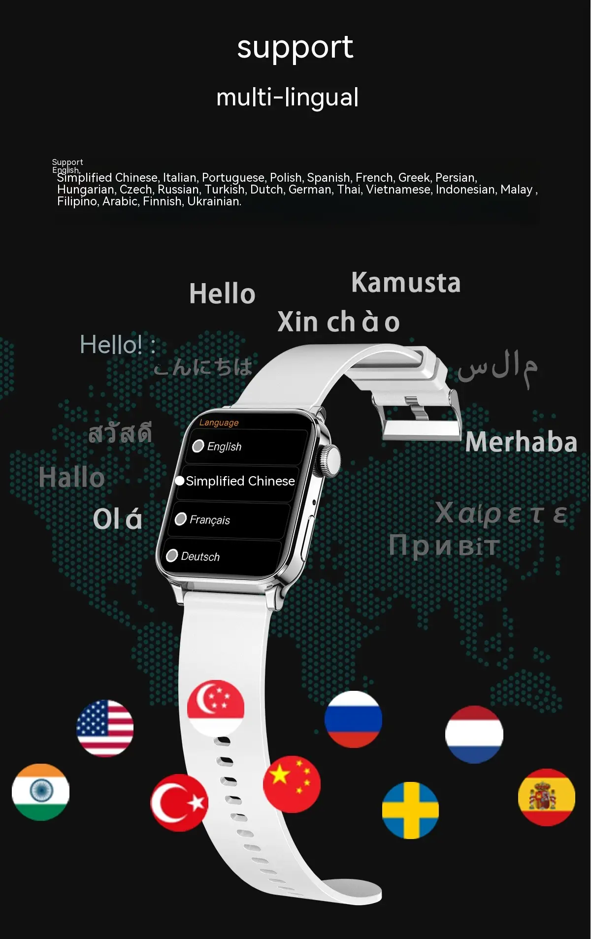 Smart Watch Real-time Sleep Blood Pressure Blood Oxygen Exercise Monitoring Watch Men And Women