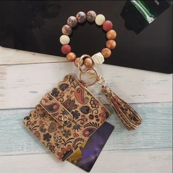 Silicone Bracelet Card Holder Coin Purse With Print