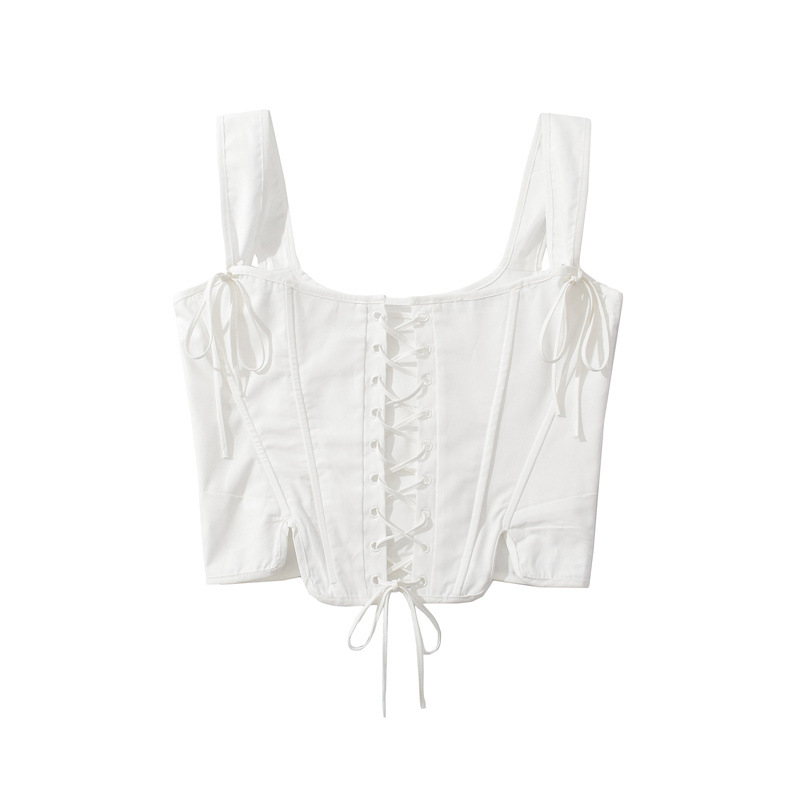 Sweet Refined Handmade Lace Lace Small Sling European And American Style Sexy Slim Fit Backless Corset