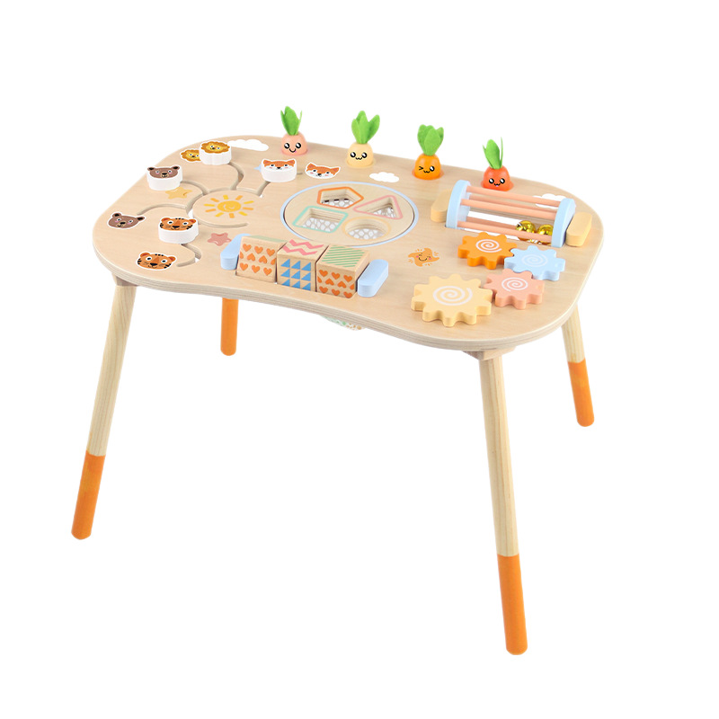 6-in-1 Multi-functional Game Table Wooden Pull The Radish Game — foto 5