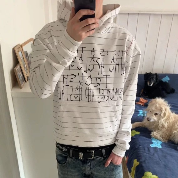 Cross border Gothic American style Retro line Hoodie Y2k
