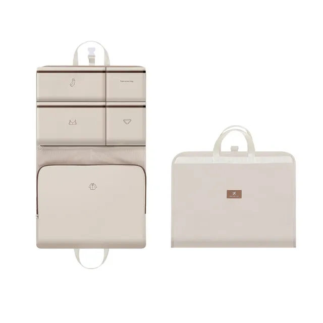 Storage Hook Bag Travel Storage Clothes Hook Bag Foldable Travel Storage Bag Beige - Shop at LoveMi