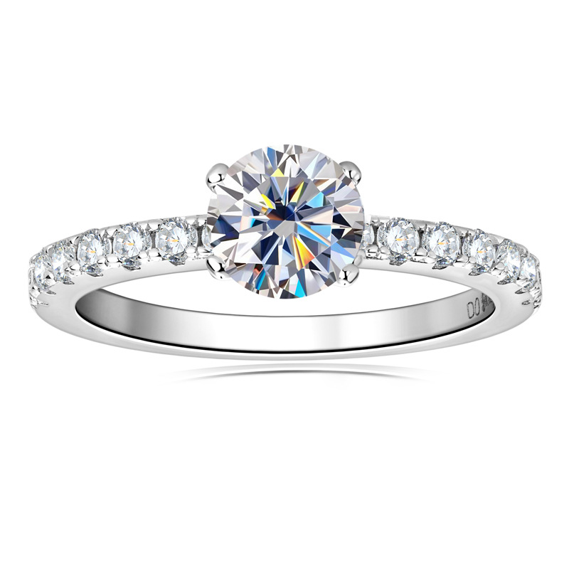 D Color Moissanite Ring Female Ins Special-interest Design