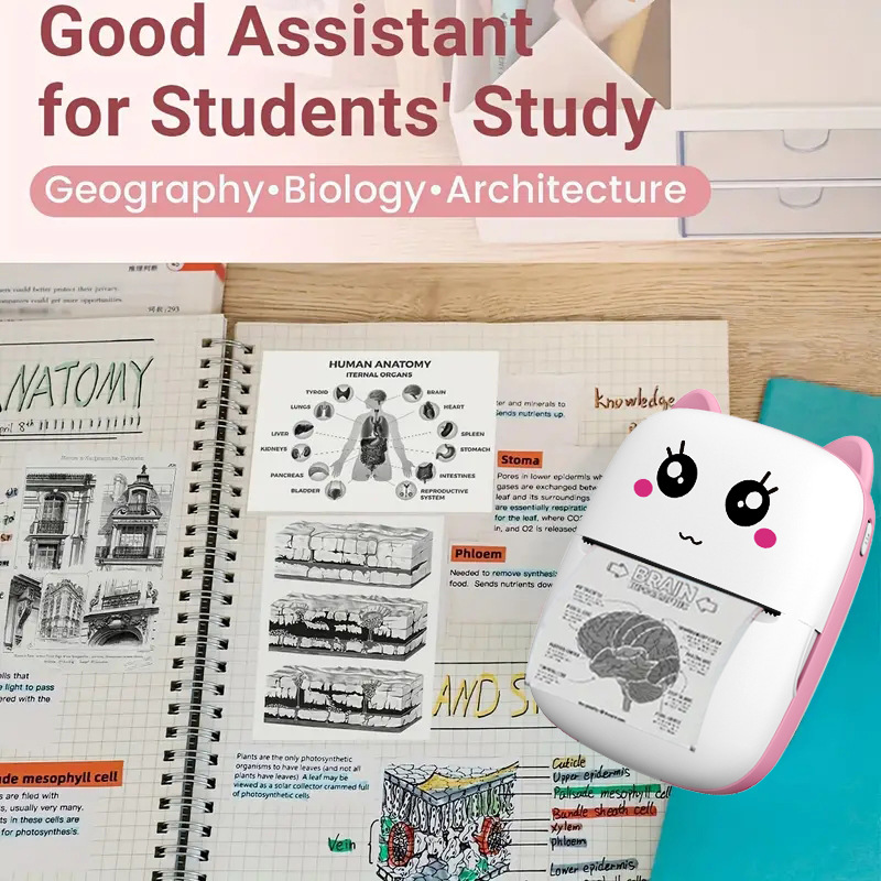 Impresora Térmica Portátil Mini sin Tinta para Etiquetas - imagen 1